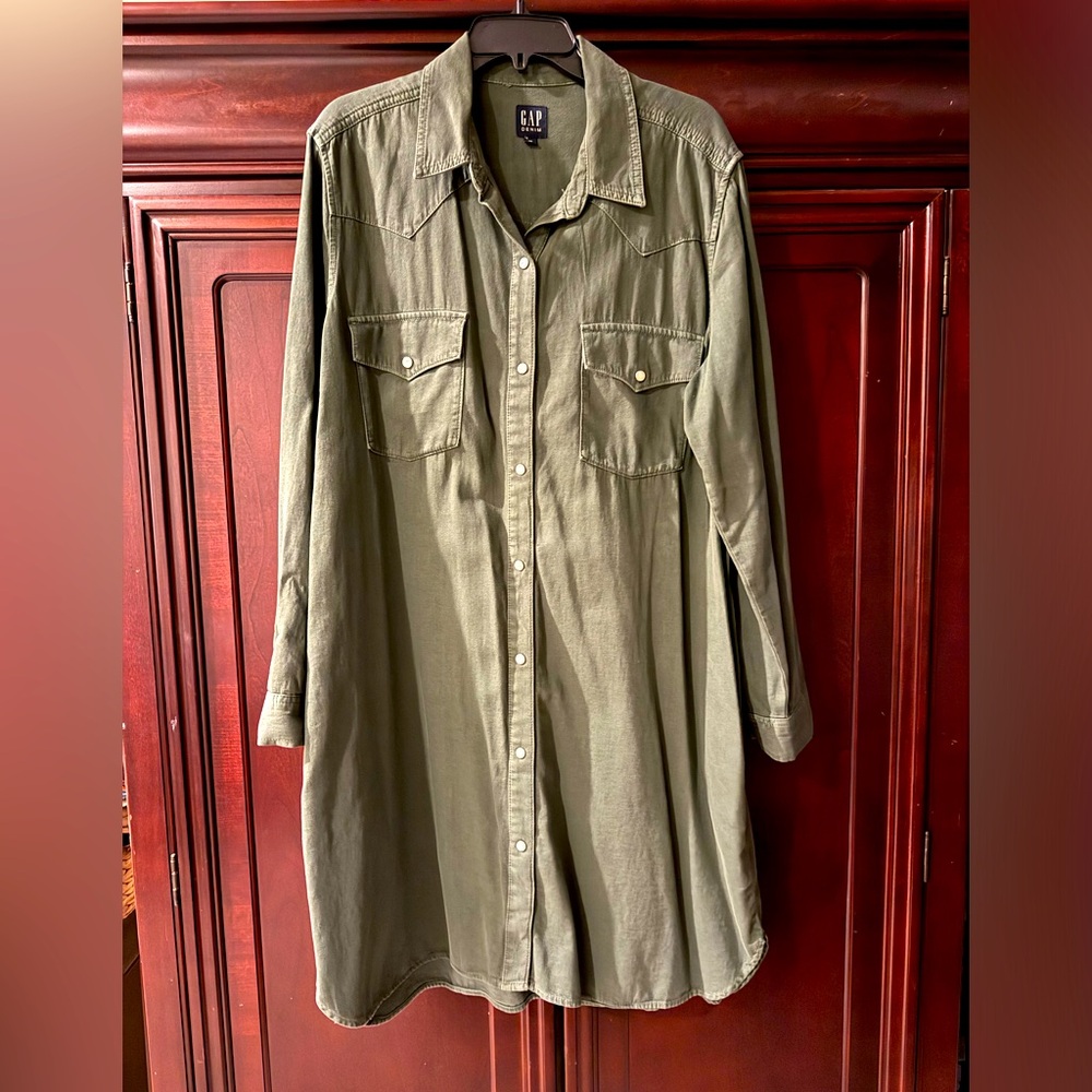Gap Denim Western Shirtdress